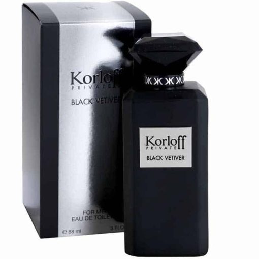 ادو تویلت مردانه و زنانه Korloff مدل Private Black Vetiver